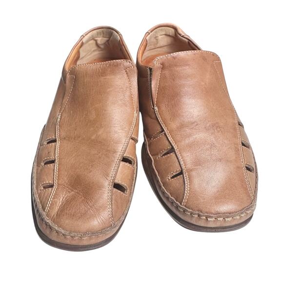 Mephisto | Men | Cool-Air Whiskey Brown Genuine Leather Slip-On Loafers | 11.5 main image 13